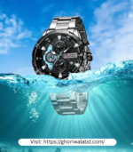 Curren 8402 Watch Silver Black for Men - Image 3