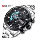 curren 8402 silver black